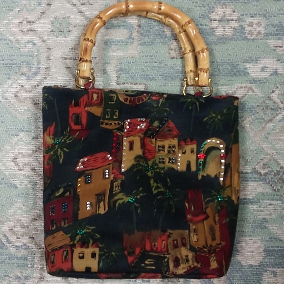 Tidy Cityscape Bamboo Handbag - Picture 1 of 11